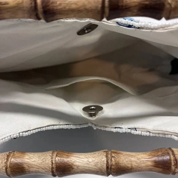 Blue Floral Beaded Bag NWT TikTok Instagram Viral - Picture 11 of 11